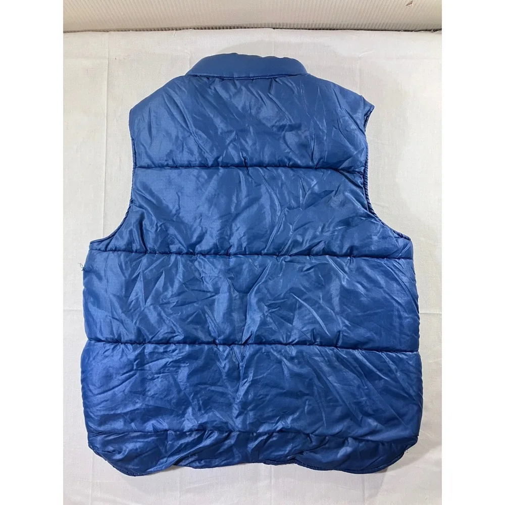 Blue Puffer Vest Dog Pet Jacket Quilted Snap‎ Front Small